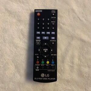 LG‎ AKB75135401 Black Blu-ray Disc Player Remote Control Black Replacement Works